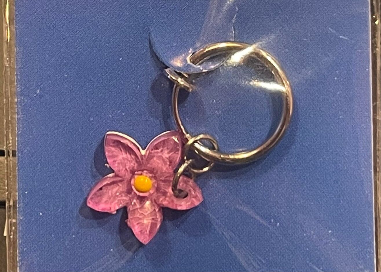 Fake navelpiercing "Pink flower"