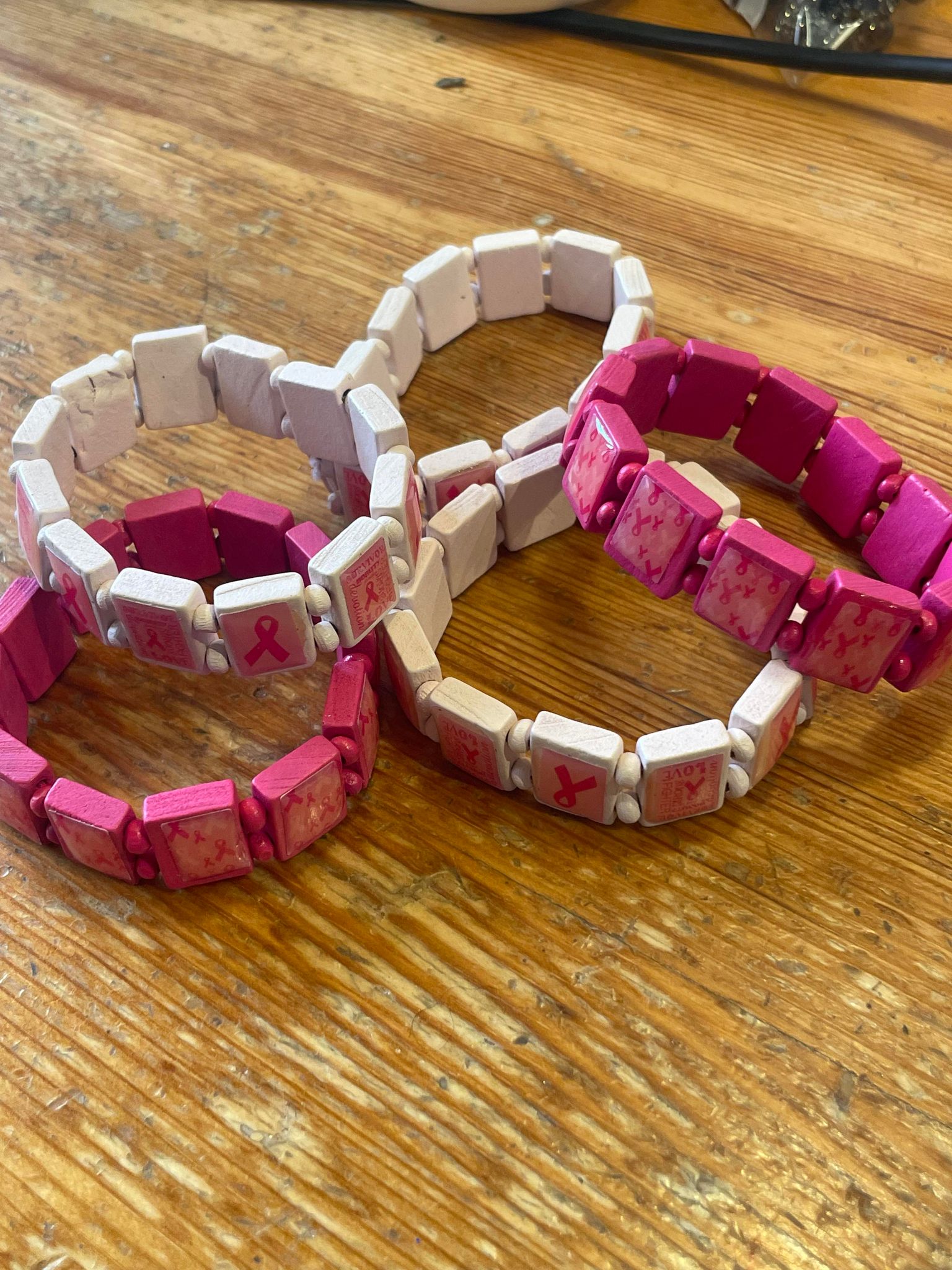 Rosa bandet armband - Bild 4
