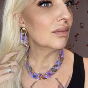 Loreen häftig set med örhängen och halsband