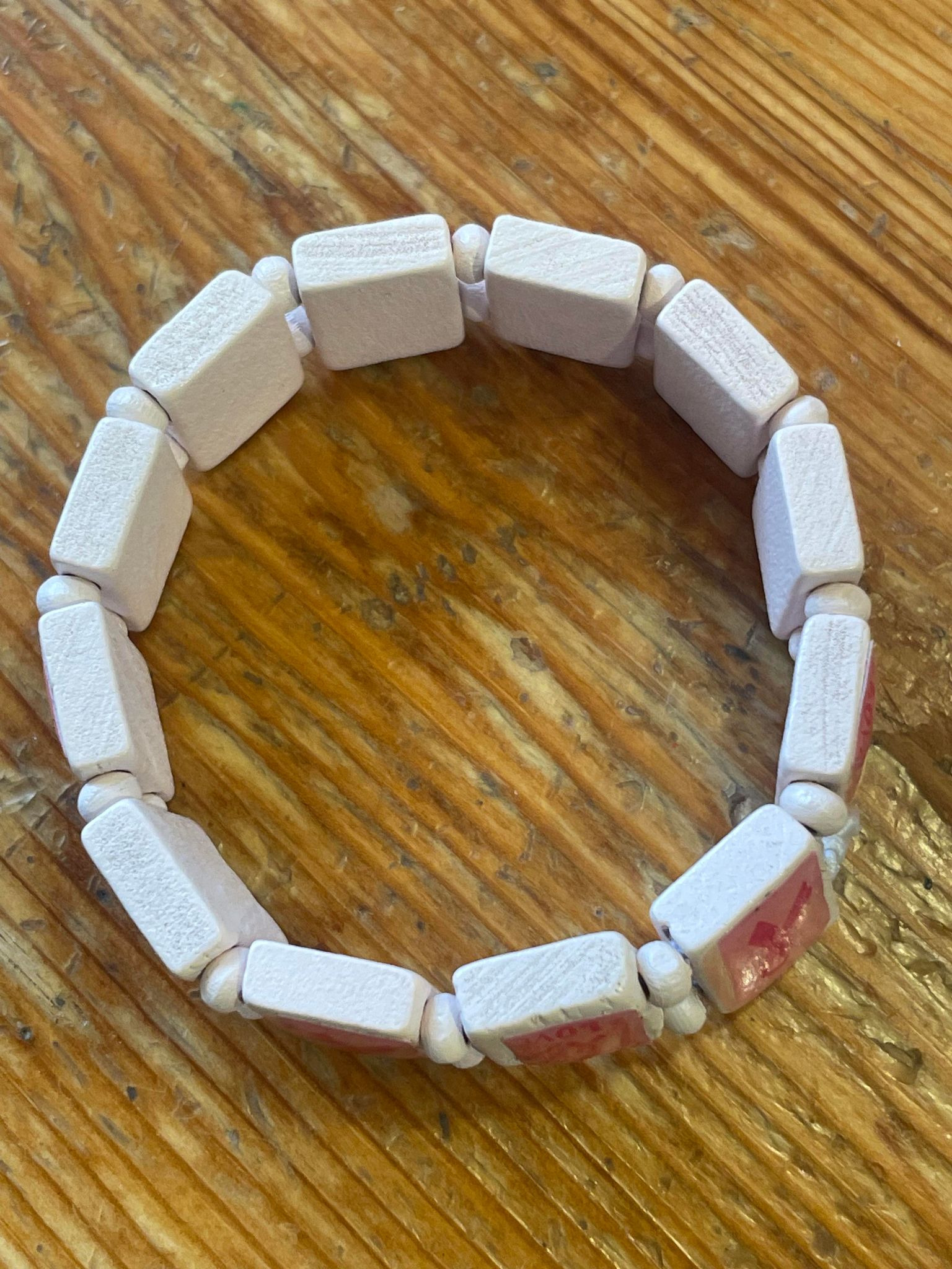 Rosa bandet armband - Bild 3