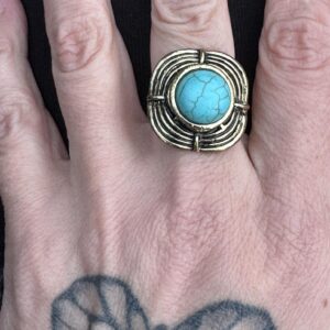 Ring med turkos sten Luna