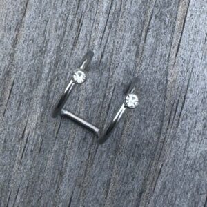 Fake piercing lips silver